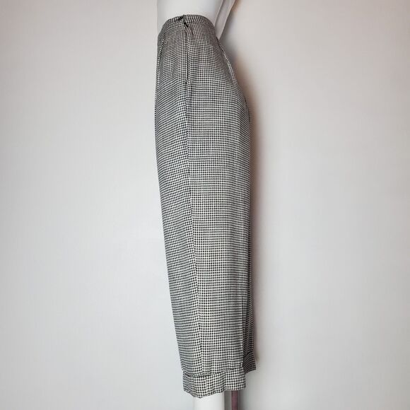 Vintage 80s Jones New York Black & White Houndstooth Trousers - Picture 2 of 7